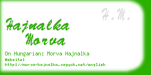 hajnalka morva business card